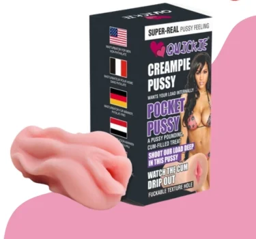 Pocket Pussy Masturbator With Free Lube - Creampie